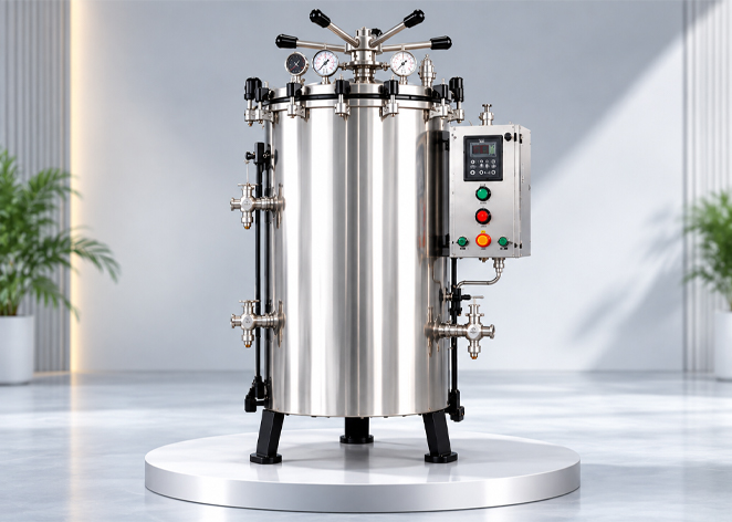 150L Radial Double Wall Semi Automatic Vertical Autoclave